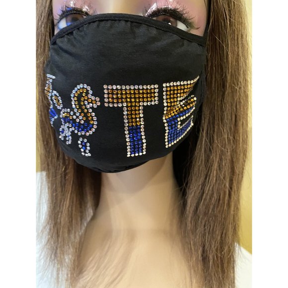 Sigma Gamma Rho SGRho VOTE Rhinestone Bling Face Mask - Picture 8 of 11
